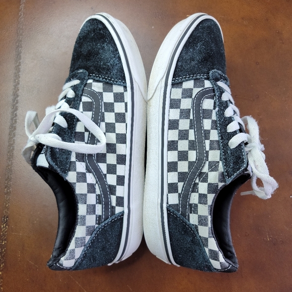 VANS Checkerboard Old Skool Skateboard Black White Streetwear size 6.5 - Picture 2 of 8
